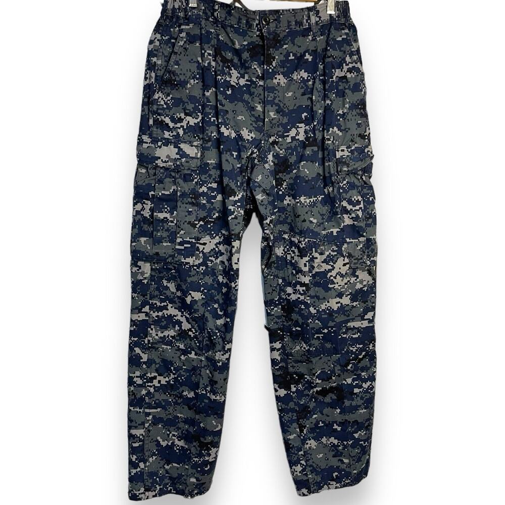 Bethel Industries Navy Pants Medium Blue Blueberries Digital Camo Military USA